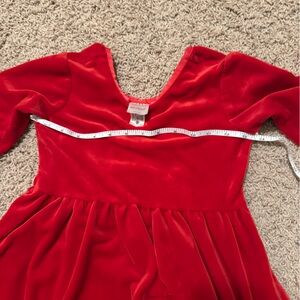 Gorgeous velvety red dress.